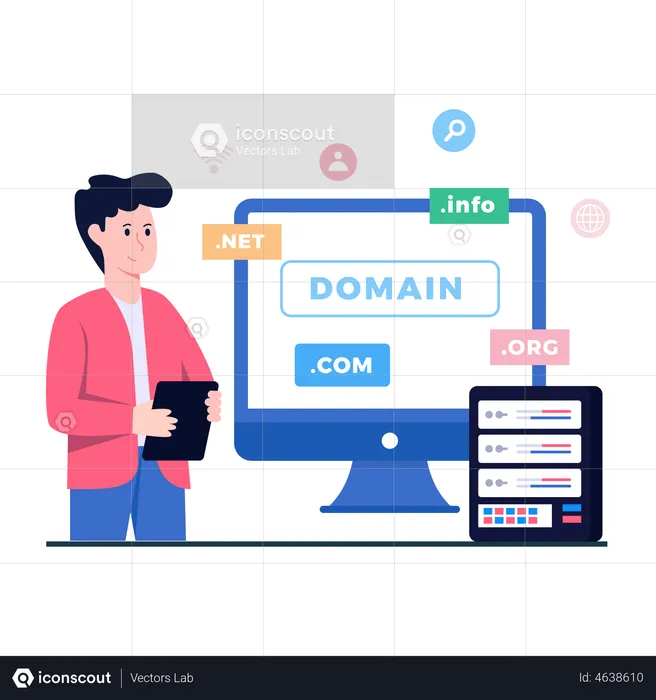 Domain Registration  Illustration