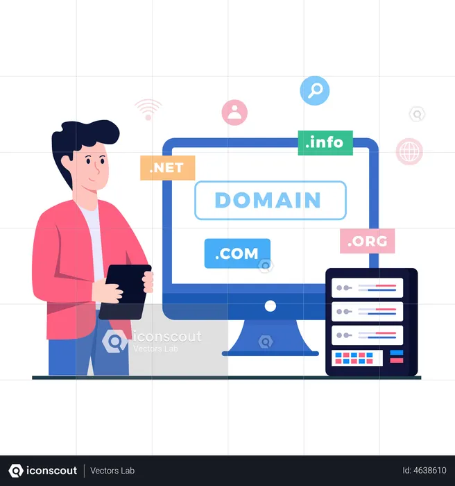 Domain Registration  Illustration