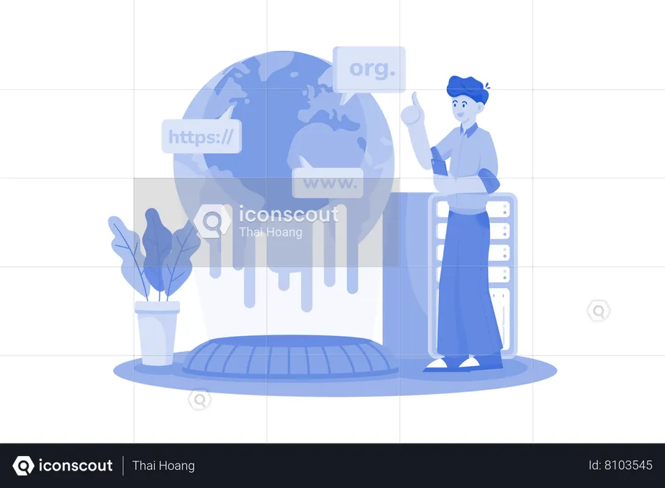 Domain Registration  Illustration