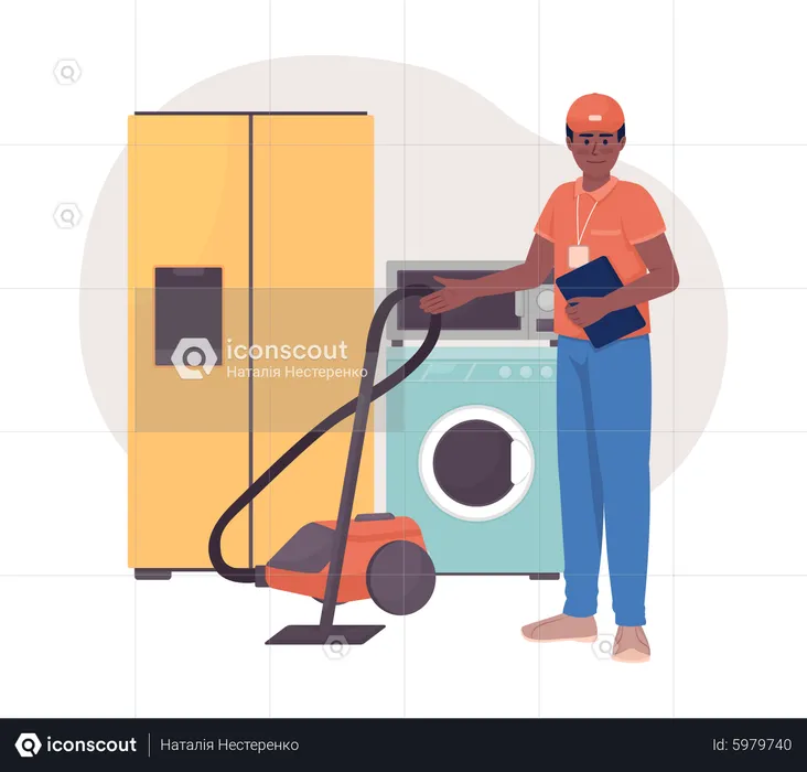 Domestic appliance Seller consultant  Illustration