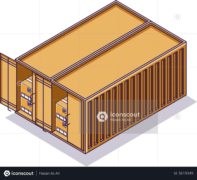 Domestic freight container  Illustration