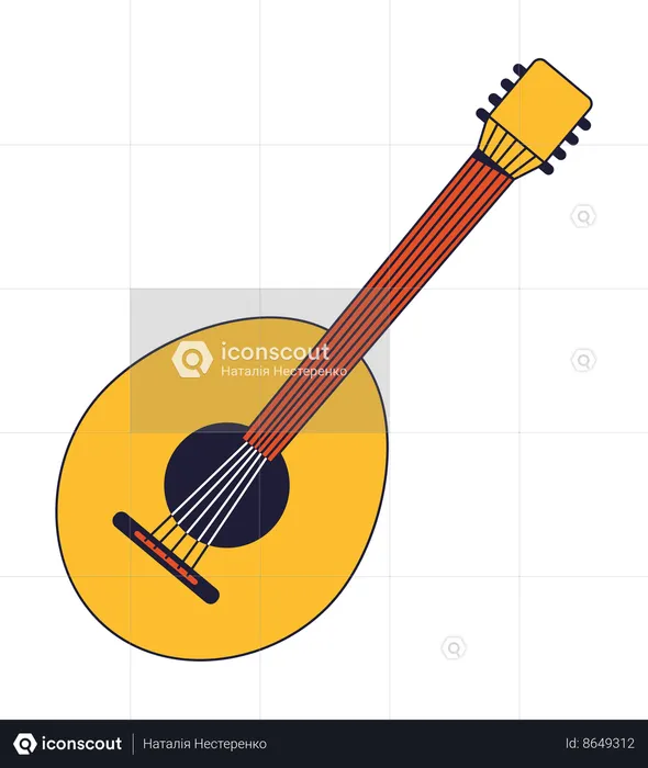 Domra musical instrument  Illustration