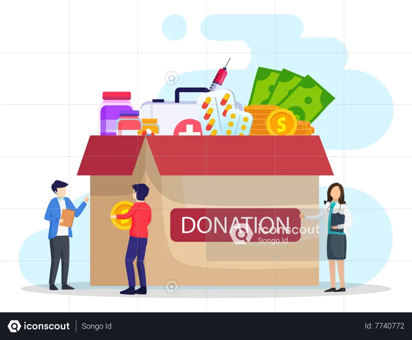 Donating Fund  Illustration