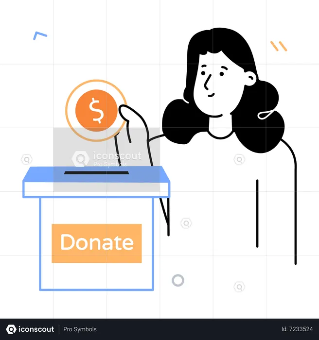 Donation Box  Illustration