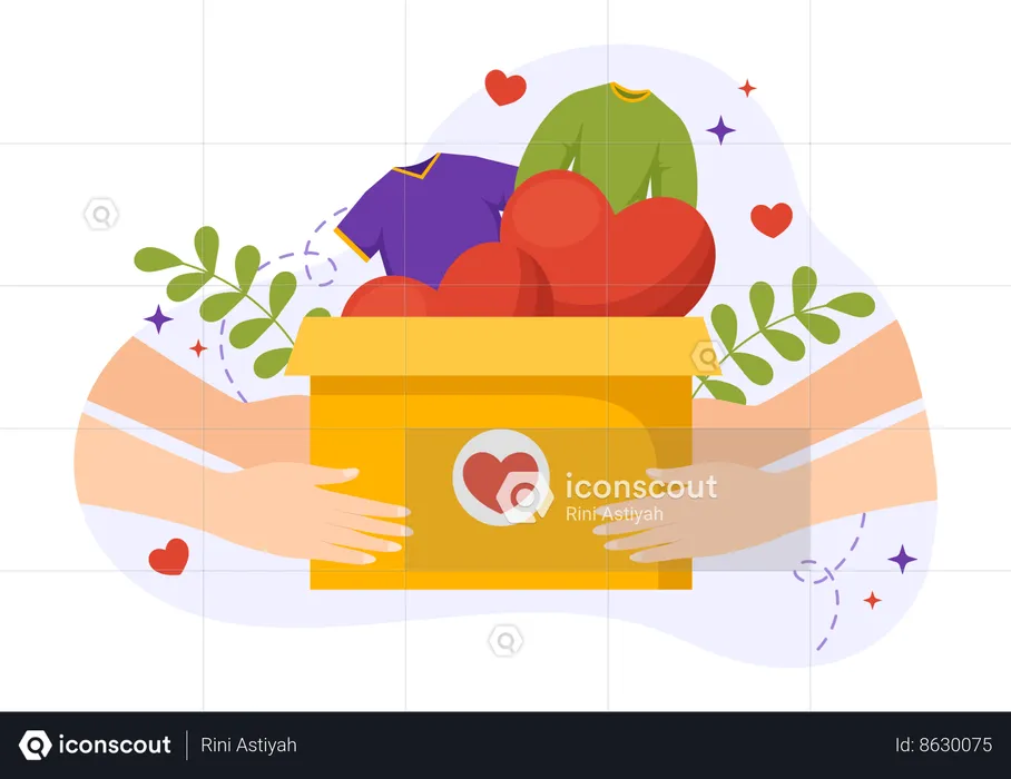 Donation Box  Illustration