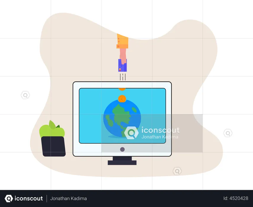 Donation for climate movement  Illustration