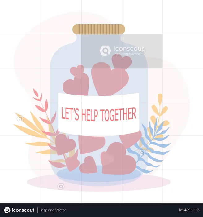 Donation jar  Illustration