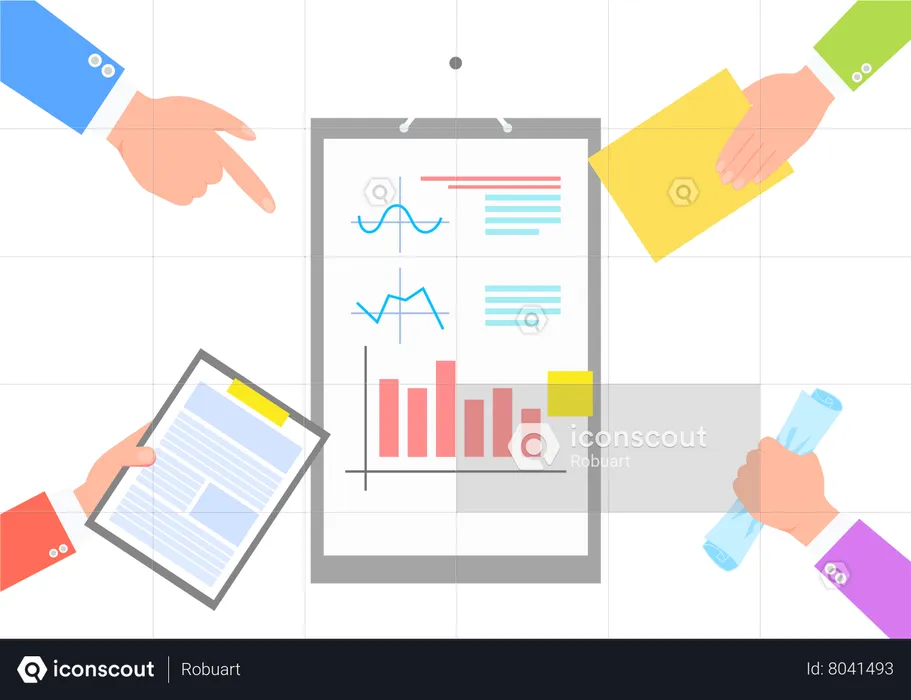 Statistiques de données d'entreprise  Illustration