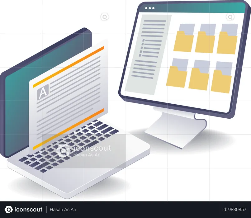 Technologie de l'information sur les données du réseau informatique  Illustration