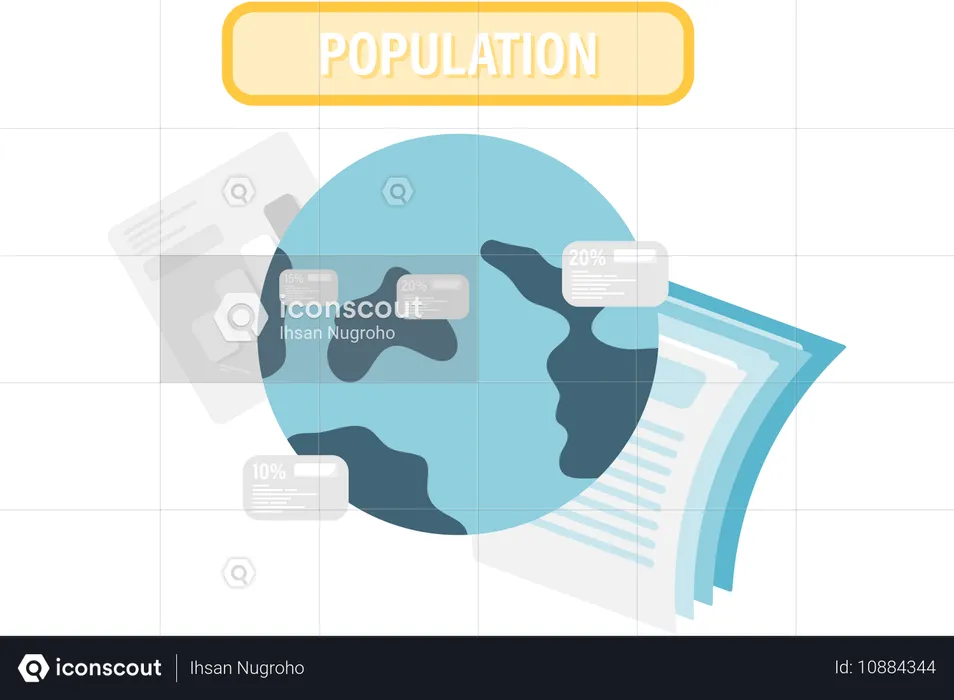 Données sur la population mondiale  Illustration