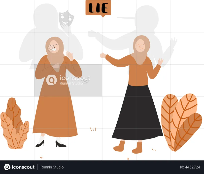 Don't Lie During Fasting Time  Illustration