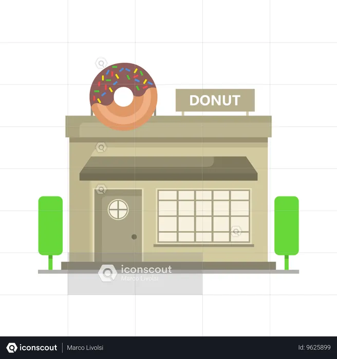 Donut Shop  Illustration