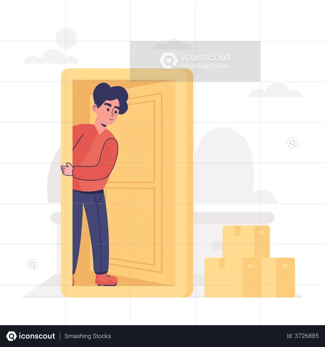 Door Delivery  Illustration