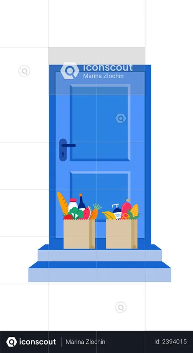 Door delivery service  Illustration