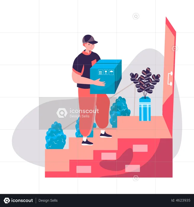 Door to door delivery  Illustration