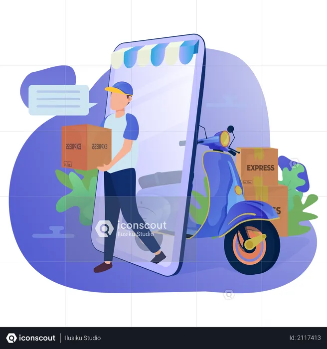 Online delivery service  Illustration
