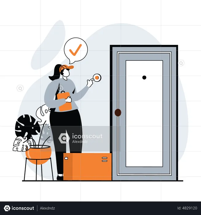 Door to door delivery  Illustration
