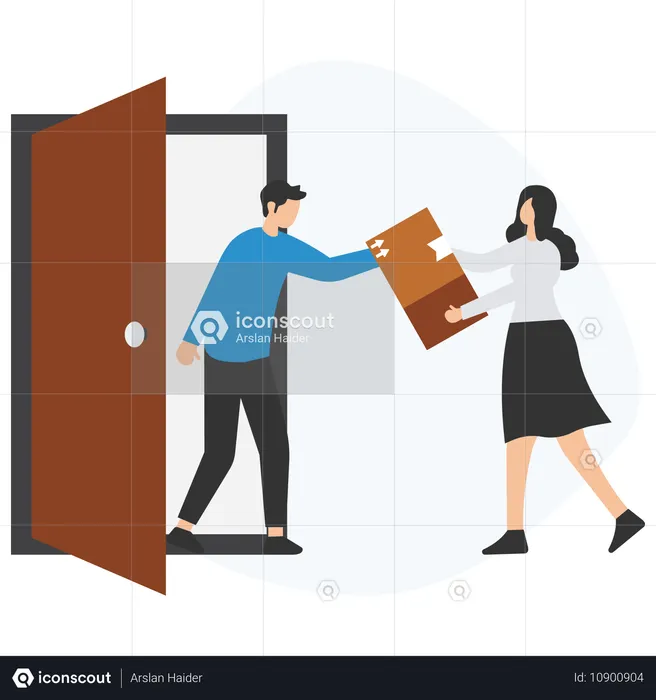 Doorstep delivery service  Illustration