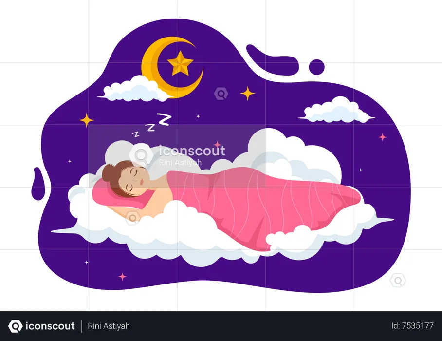 Mulher dormindo  Ilustração