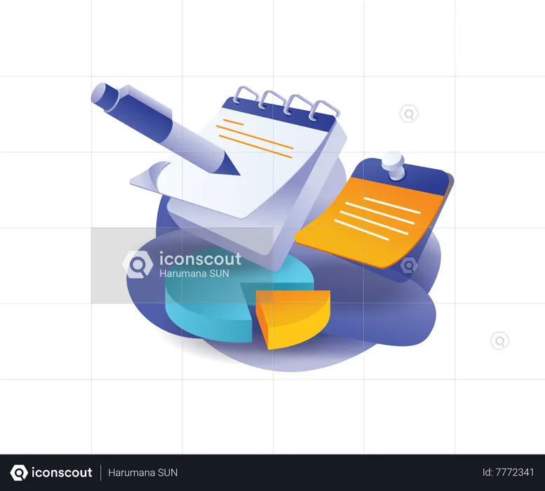 Enregistrements d'analyse de données d'entreprise  Illustration