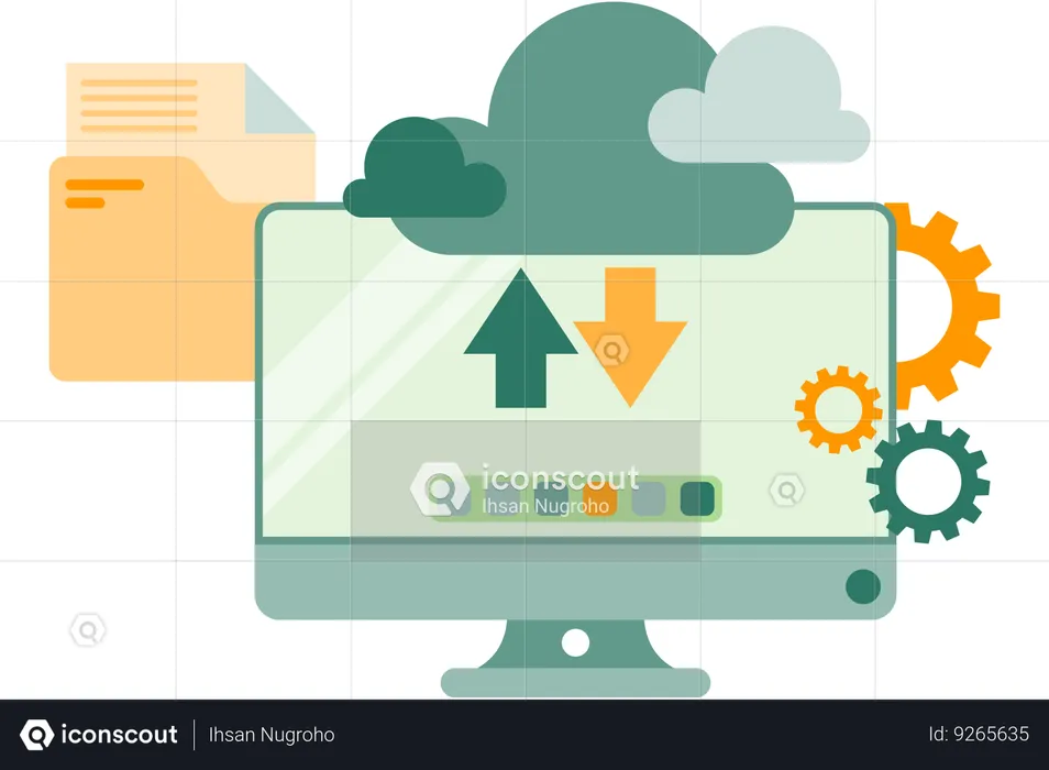 Download Data Via Cloud Storage  Illustration