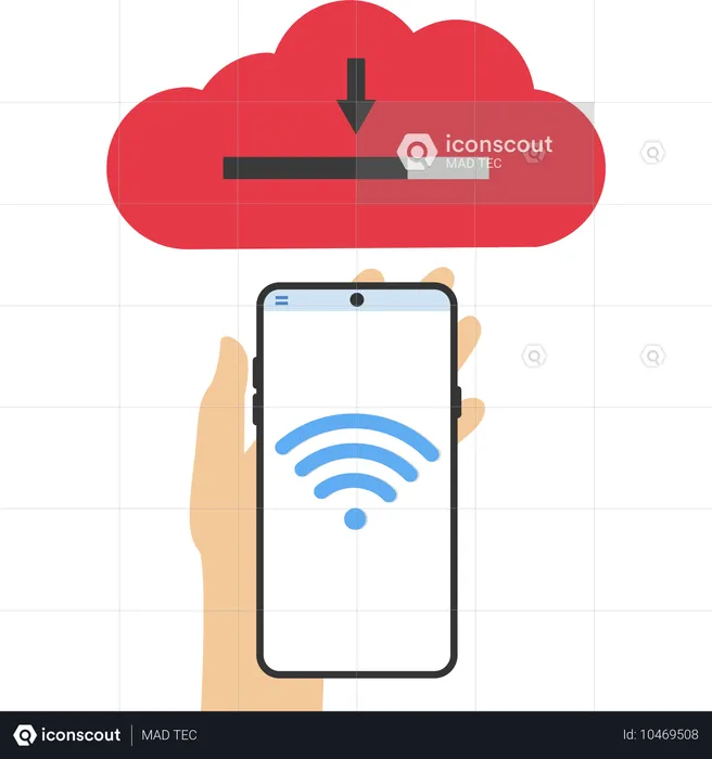 Download de dados móveis  Ilustração