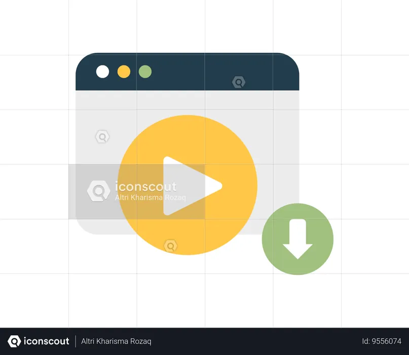 Download video button  Illustration