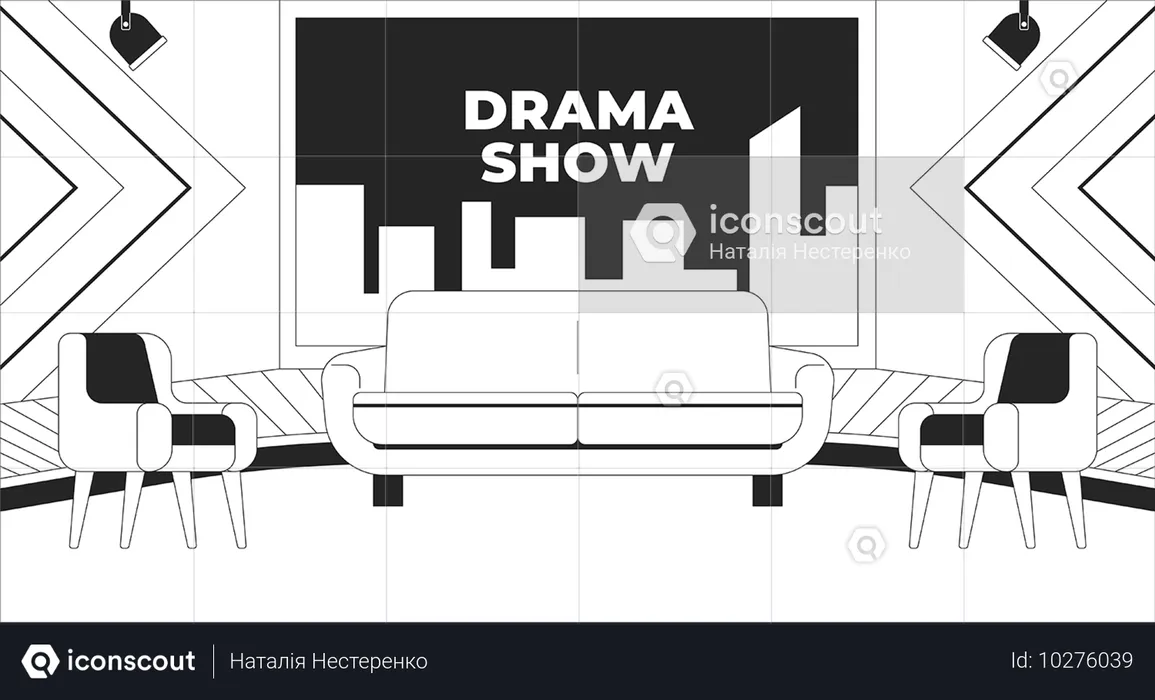 ドラマショーの舞台設定  イラスト