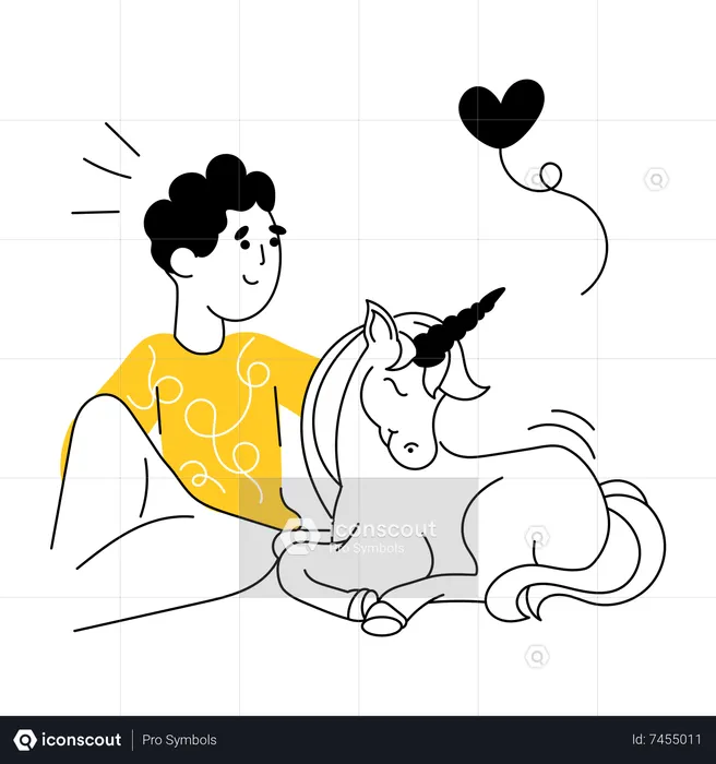 Dreaming Unicorn  Illustration
