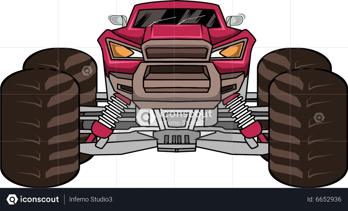 Drift monster truck  Illustration