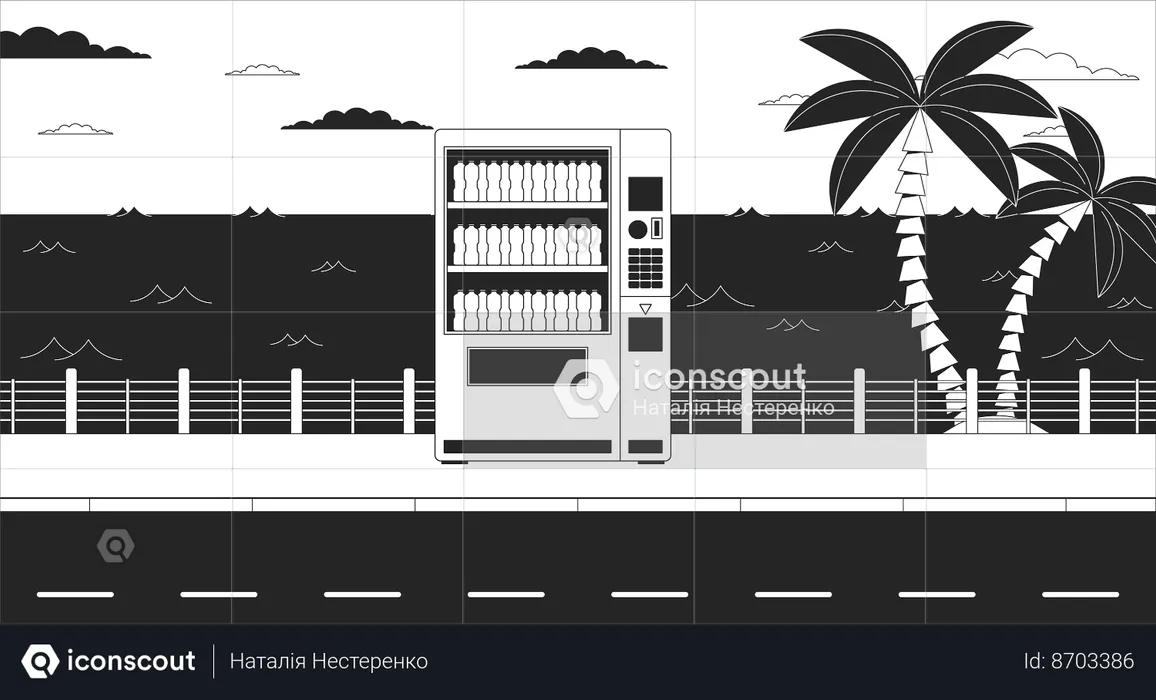 Drink vending machine  Illustration