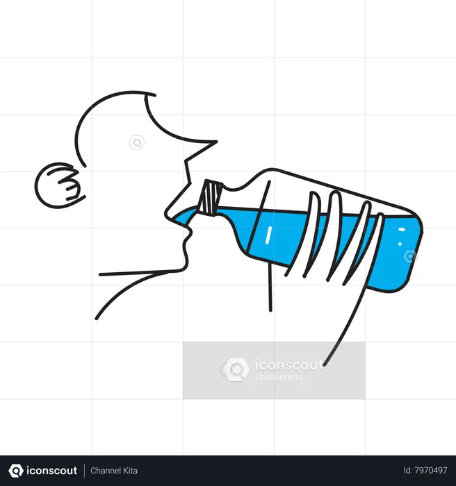 Drinking Water  Illustration