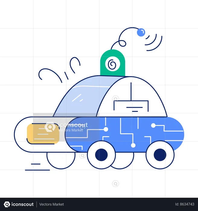 Driverless Car  Illustration