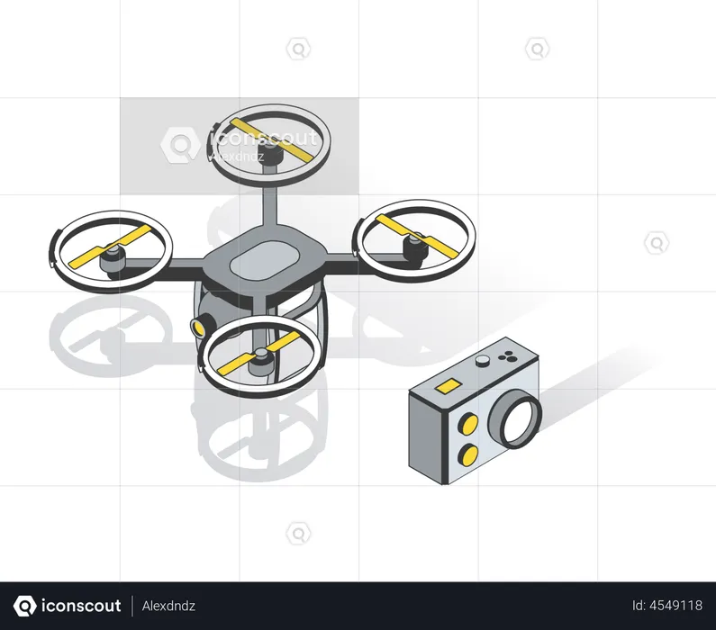 Caméra drone  Illustration