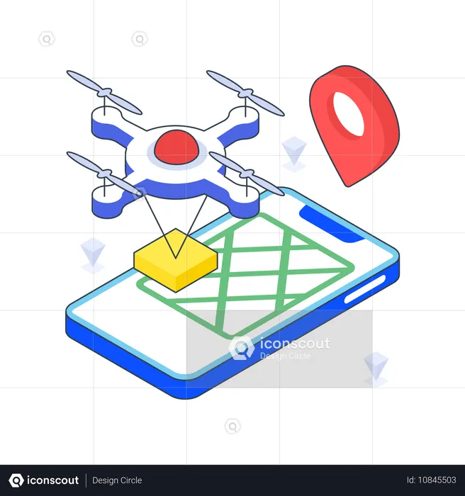 Drone Delivery  Illustration