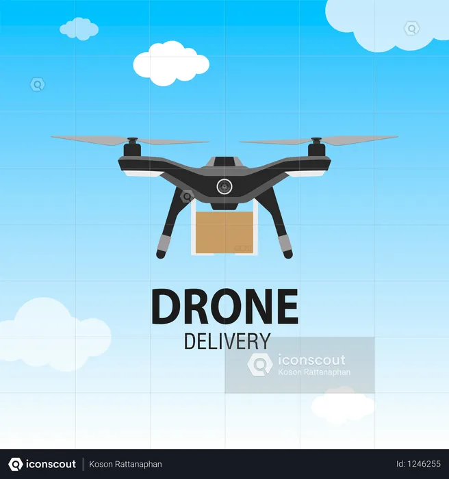 Drone delivery  Illustration