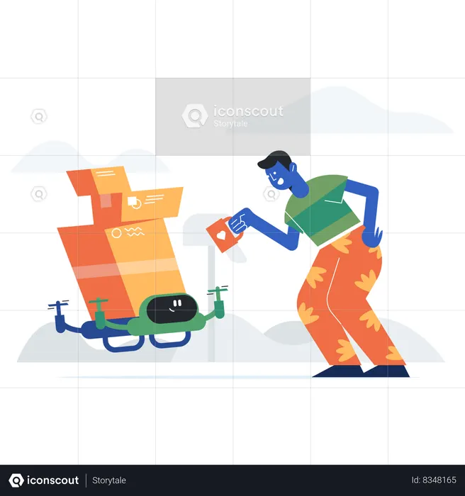 Drone delivery  Illustration