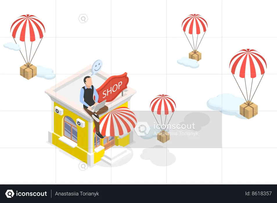 Dropshipping Business Model  Illustration