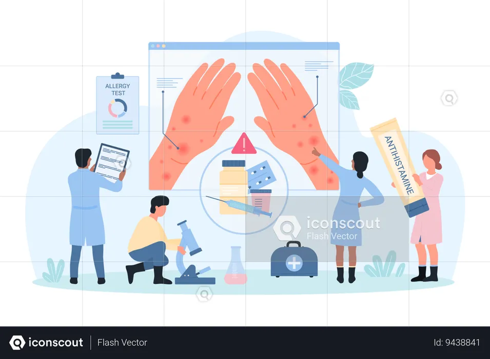 Drug allergy  Illustration