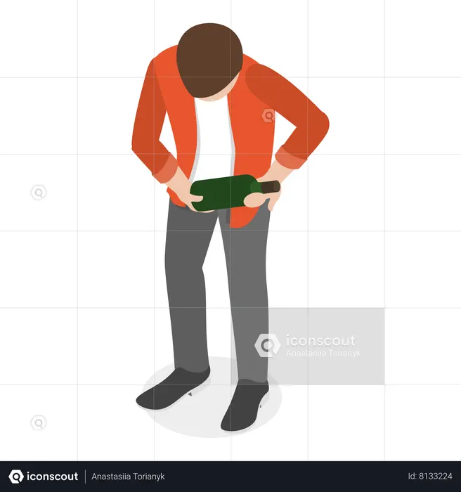 Drunk Man  Illustration
