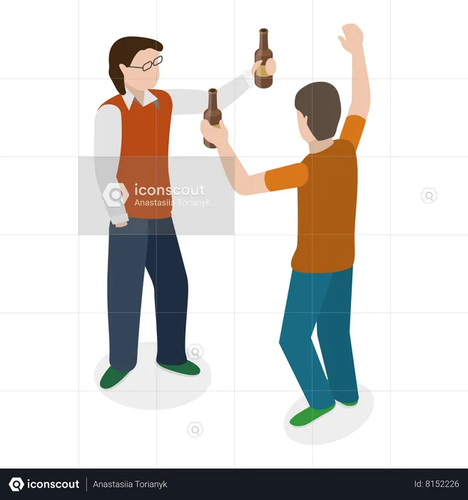 Drunk People  Illustration