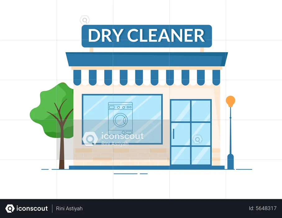 Dry Cleaner store  Illustration
