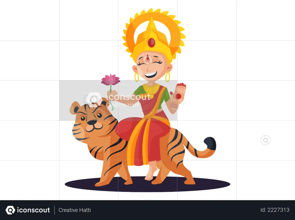 Durga Maa  Illustration