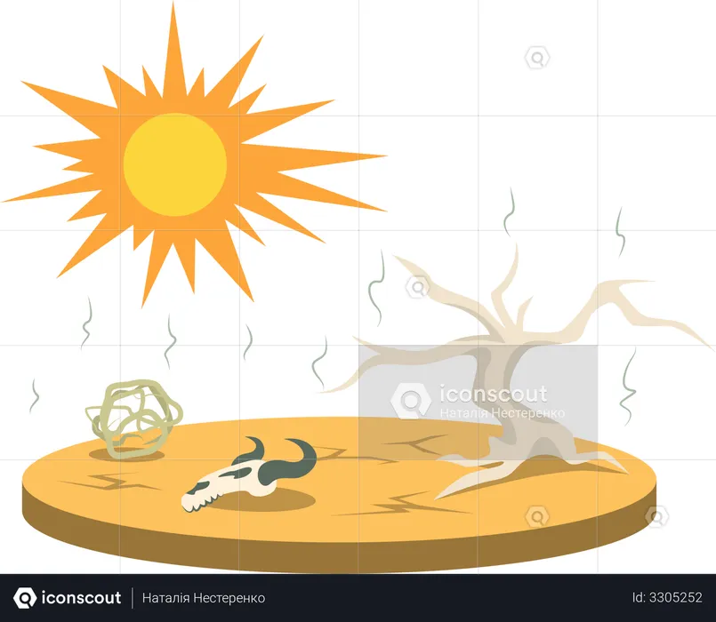 Trockenheit  Illustration