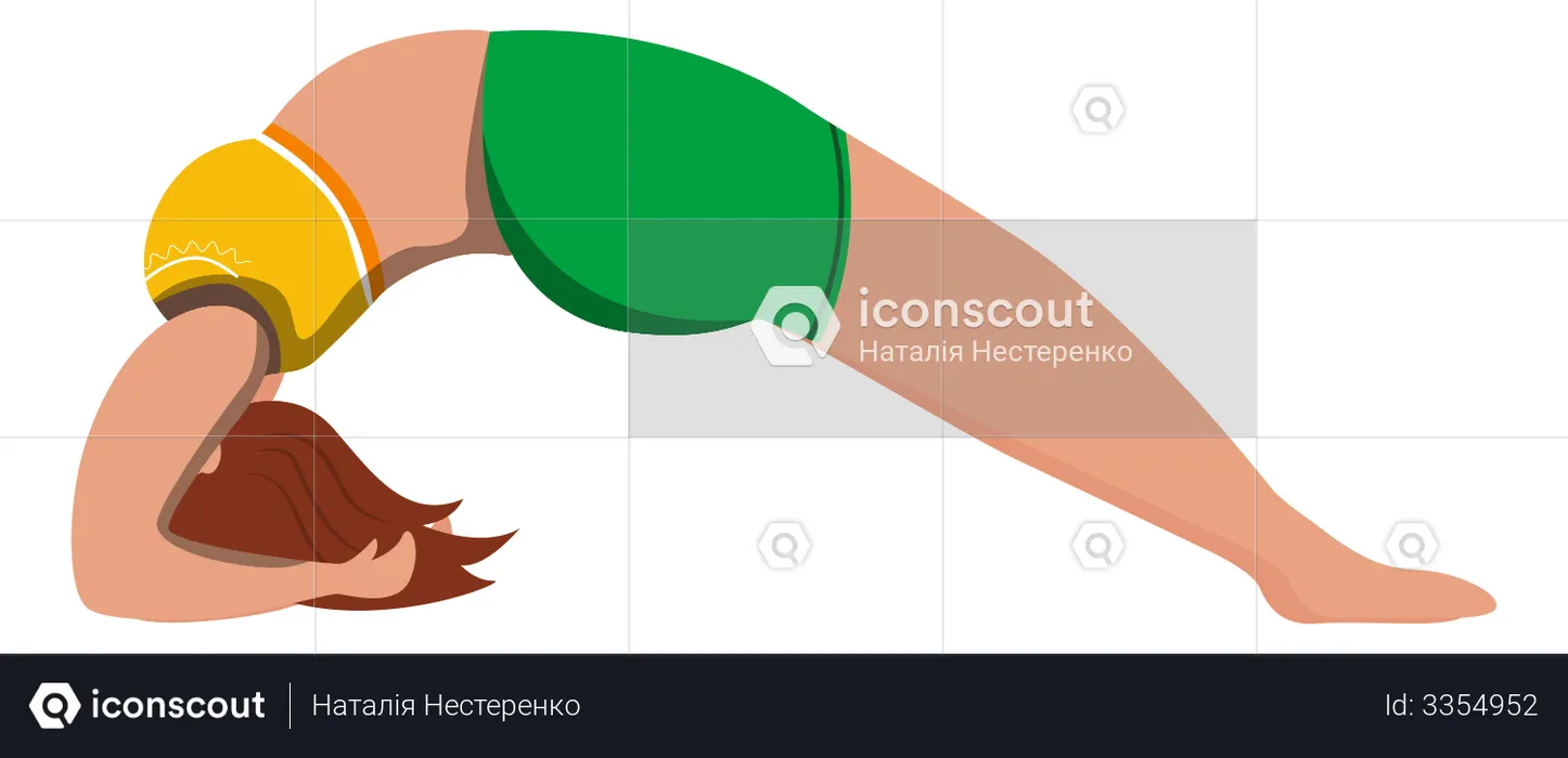 Dwi pada viparita dandasana  Ilustración