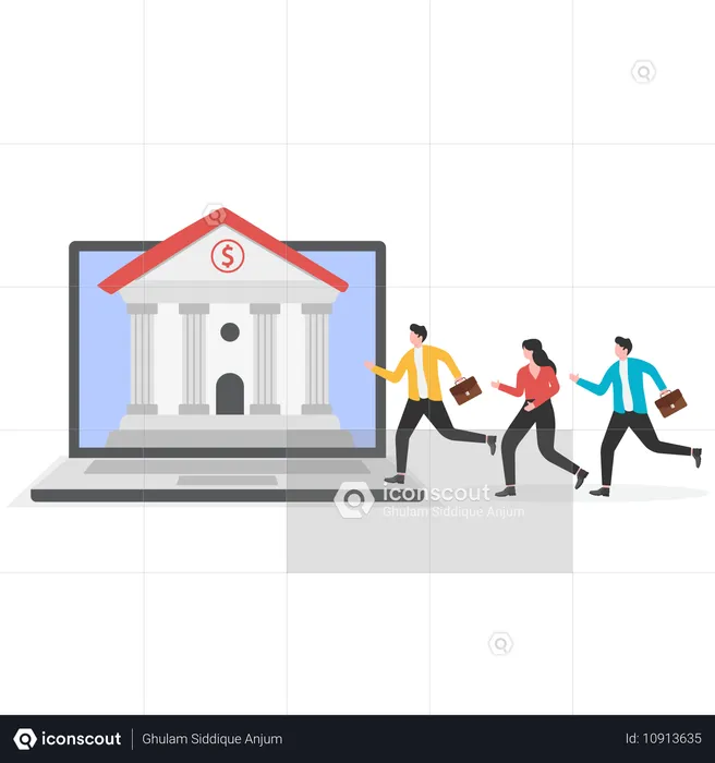 E-banking payment service  Illustration