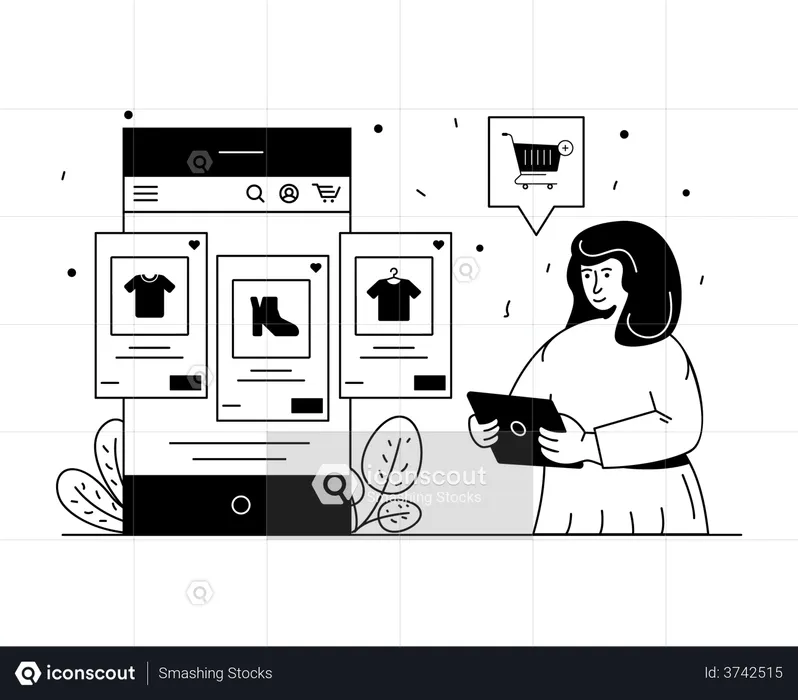 E-Commerce Application  Illustration