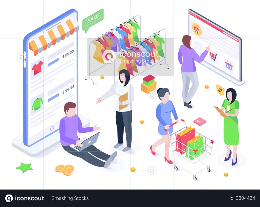 E-commerce Development  Illustration