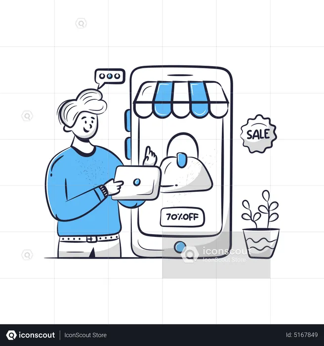 E Commerce Discount  Illustration