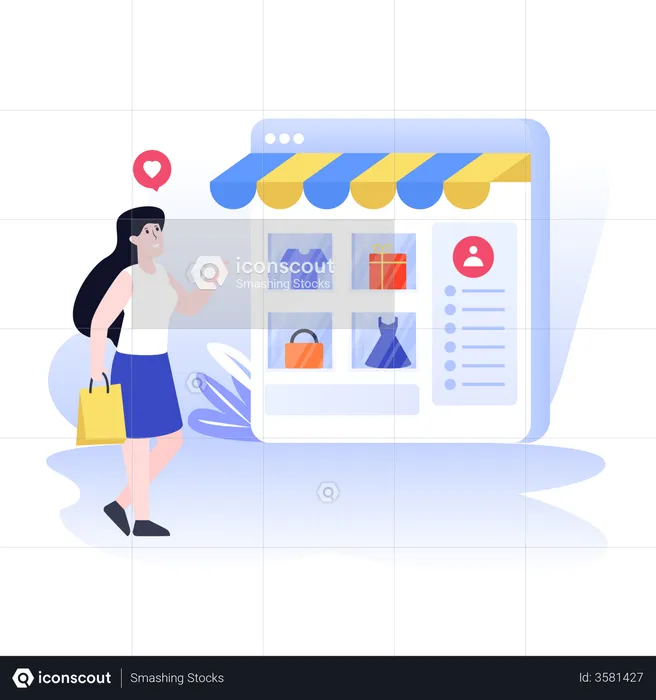 E-commerce shopping website  Illustration